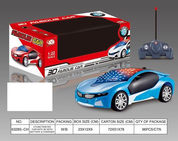 4 Function R/C Car 3D with Battery and Charger