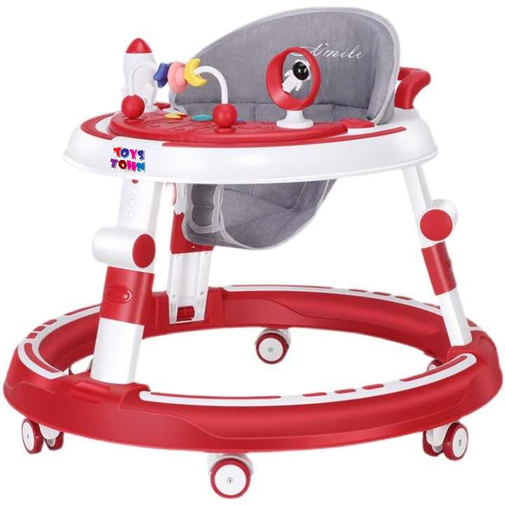 Multifunctional Baby Walker Music Foldable and Adjustable Steel Frame