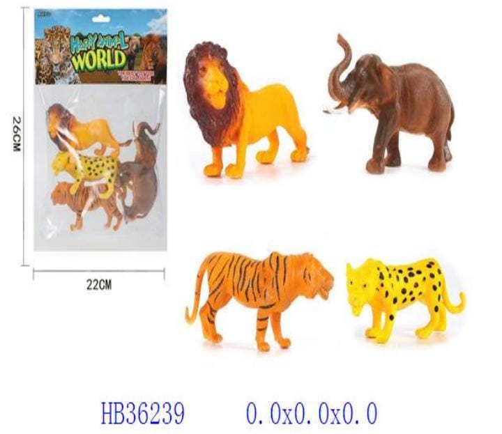 Multicolor Wild Animals Set